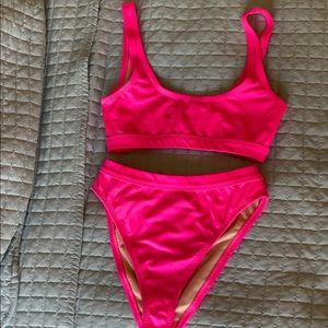 High-cut Bright Pink Bikini